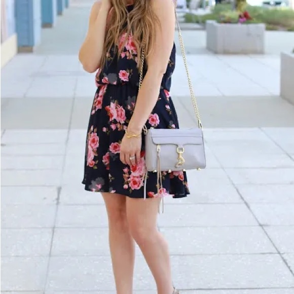 Rebecca Minkoff floral cross body bag on chain and leather - Picture 17 of 17